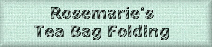 Rosemaries Tea Bag Folding